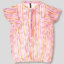 Girls Striped Relaxed Fit Top-image-23