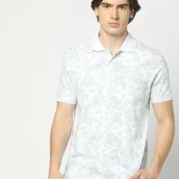 Men Floral Print Slim Fit Polo T-Shirt-image-25