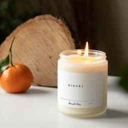 Hinoki Double Wick Glass Jar Candle-44