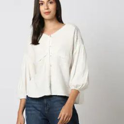 Women Swiss-Dot Regular Fit Top-image-56