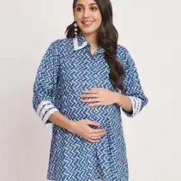 Women Chevron Print Loose Fit Shirt-image-76