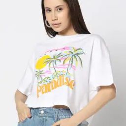 Women Graphic Print Regular Fit Round-Neck T-Shirt-image-46