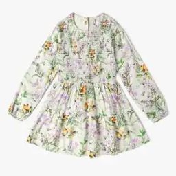 Girls Printed Fit & Flare Dress-image-105