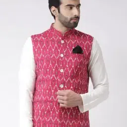Men Printed Regular Fit Nehru jacket-10
