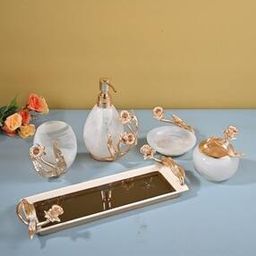 Floral Essentials Bathroom Crystal Luxury Set of 5-29