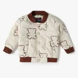 Boys Embossed Bomber Jacket with Slip Pockets-picture-3