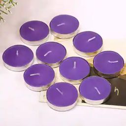 Set of 25 Round Shaped Lavender Scented Tealight Candles-5