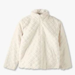 Girls Fur Quilted Front-Open Bomber Jacket-picture-30