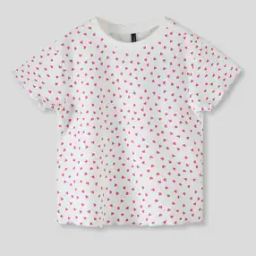 Girls Heart Print Relaxed Fit Round-Neck T-Shirt-image-86