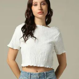 Women Regular Fit Crop Top-image-2