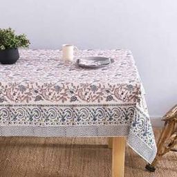 Floral Print 4-Seater Table Cover with Napkins-image-37