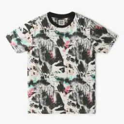Boys Printed Regular Fit Crew-Neck T-Shirt-image-98