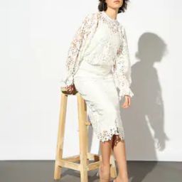 Lace Top with Balloon Sleeves-picture-4