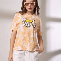 Women Graphic Print Regular Fit Crew-Neck T-Shirt-image-53