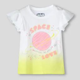 Girls Printed Regular Fit Round-Neck T-Shirt-18