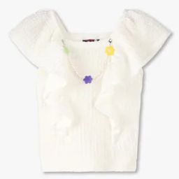 kg frendz Girls Patterned Slim Fit T-Shirt with Charm Detail-picture-38
