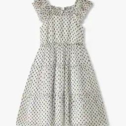 Girls Geometric Print Tiered Dress-image-62