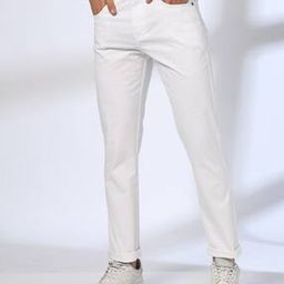 Men Slim Fit Flat-Front Chinos-image-73