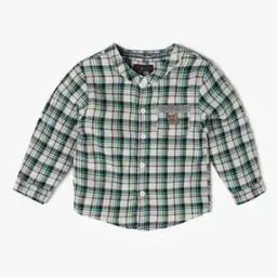 Boys Checked Cotton Shirt with Patch Pocket-picture-53