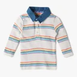 Boys Striped Regular Fit Polo T-Shirt-image-56