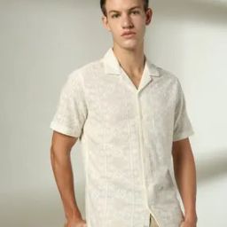 Men Embroidered Smart Fit Cotton Shirt-picture-18