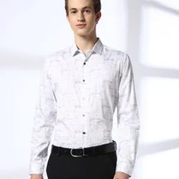 Men Micro Print Slim Fit Cotton Shirt-image-97