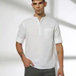 Men Slim Fit Shirt with Patch Pocket-image-50