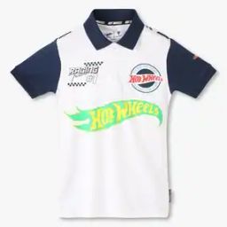 Boys Hot Wheels Print Relaxed Fit Polo T-Shirt-image-44