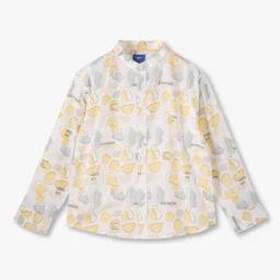 Boys Printed Band Collar Shirt-18