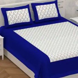 150 TC Paisley Print Double Size Bedsheet with Pillow Covers-18