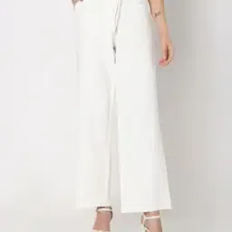 Women Straight Fit Flat-Front Pants-image-46