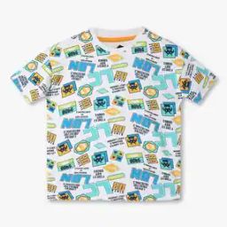 Boys Typographic Print Round-Neck T-Shirt-picture-47