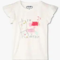 Girls Graphic Print Slim Fit Round-Neck T-Shirt-image-75