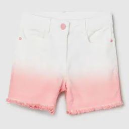 Girls Ombre-Dyed Regular Fit Shorts-picture-0