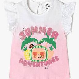 Girls Graphic Print Regular Fit Crew-Neck T-Shirt-image-81