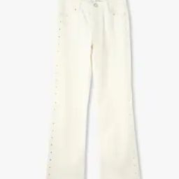 Girls Heart Stud Embellished Bootcut Jeans-image-48