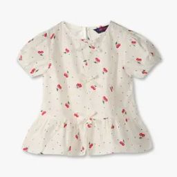 Girls Printed Regular Fit Peplum Top-image-92