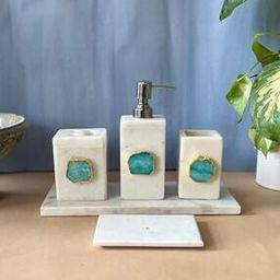 Set of 5 Marble Bathroom Accessories-image-7