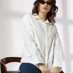 Women Oversized Cotton Shirt-image-54
