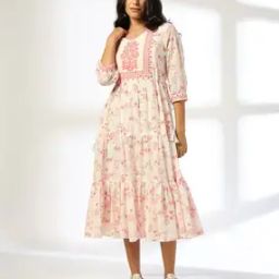 Women Floral Print Tiered Dress-image-23