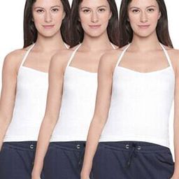 Pack of 3 Camisoles with Halter Neck-image-100