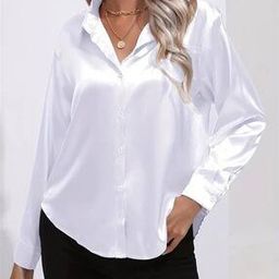 Women Loose Fit Satin Shirt-image-22
