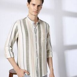 Men Striped Regular Fit Shirt with Patch Pocket-picture-24
