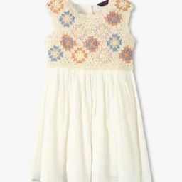Girls Crochet Fit & Flare Dress-image-20