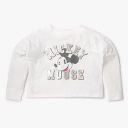 Mickey Mouse Print Crew-Neck T-Shirt-image-94