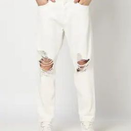 Men Knee-Slit Tapered Fit Jeans-image-71