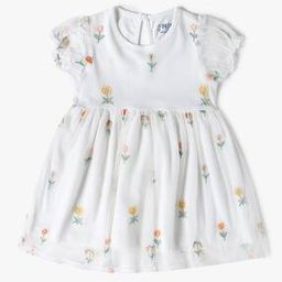 Girls Floral Embroidered Fit & Flare Frock-image-96