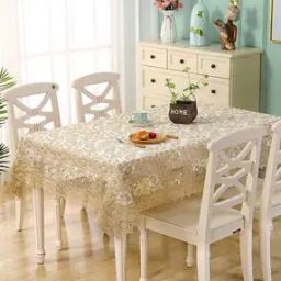 Floral Embroidered 6-Seater Table Cover-12