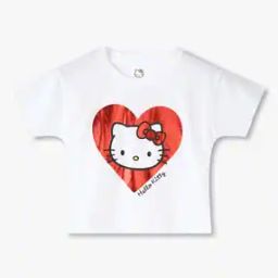 Girls Hello Kitty Print Relaxed Fit Crew-Neck T-Shirt-image-46