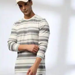 teamspirit Striped Crew-Neck T-Shirt-picture-15